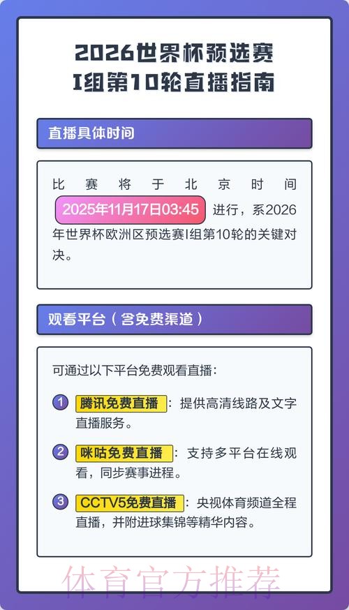 2026世界杯直播高清版观看指南怎么查 2026世界杯直播高清版观看指南怎么查